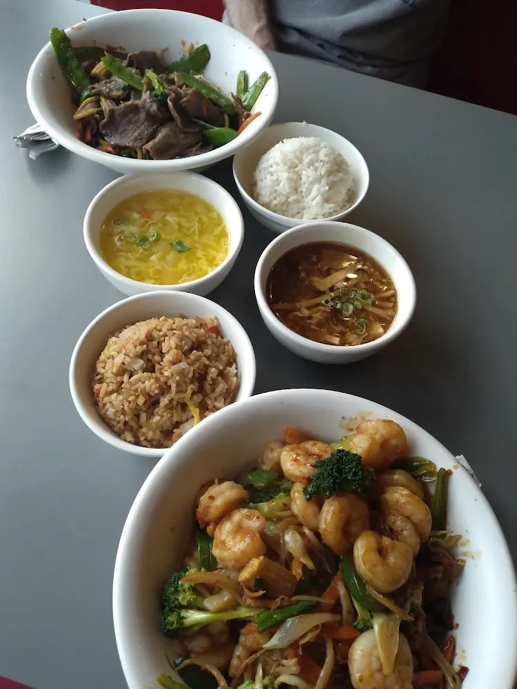 Mongolian Stir Fry with Egg Drop Soup